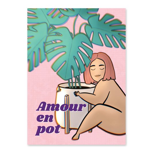 Carte "Amour en pot"