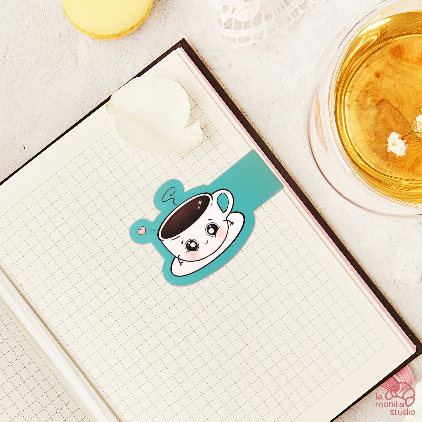 Marque-page magnétique n°5 - Tasse à café - La Monita Studio