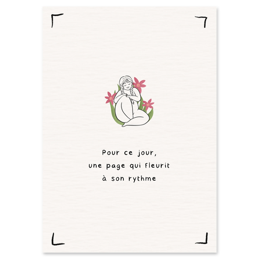 Carte "Une page qui fleurit"