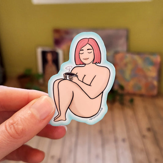 Autocollant n°7 - Lola et son café