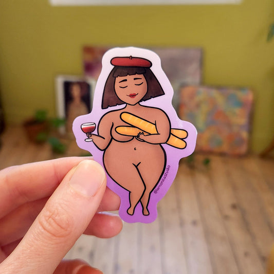 Autocollant n°6 - Clara et ses baguettes