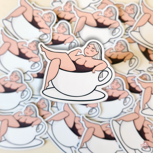 Aimant n°3 - Chloé dans son café