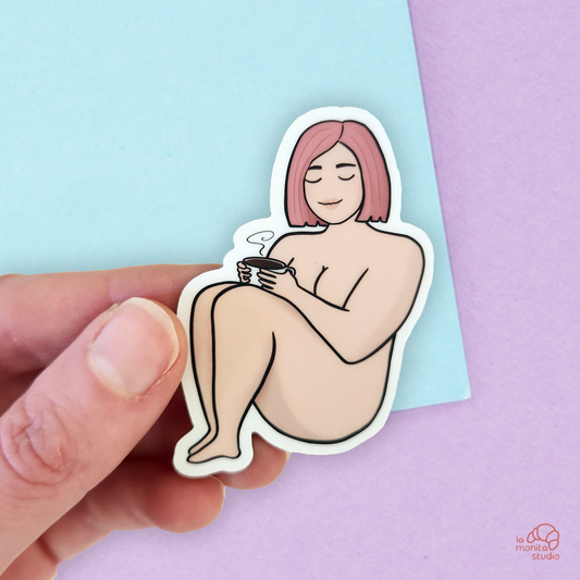 Aimant n°6 - Lola et son café