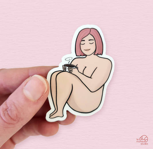Aimant n°6 - Lola et son café