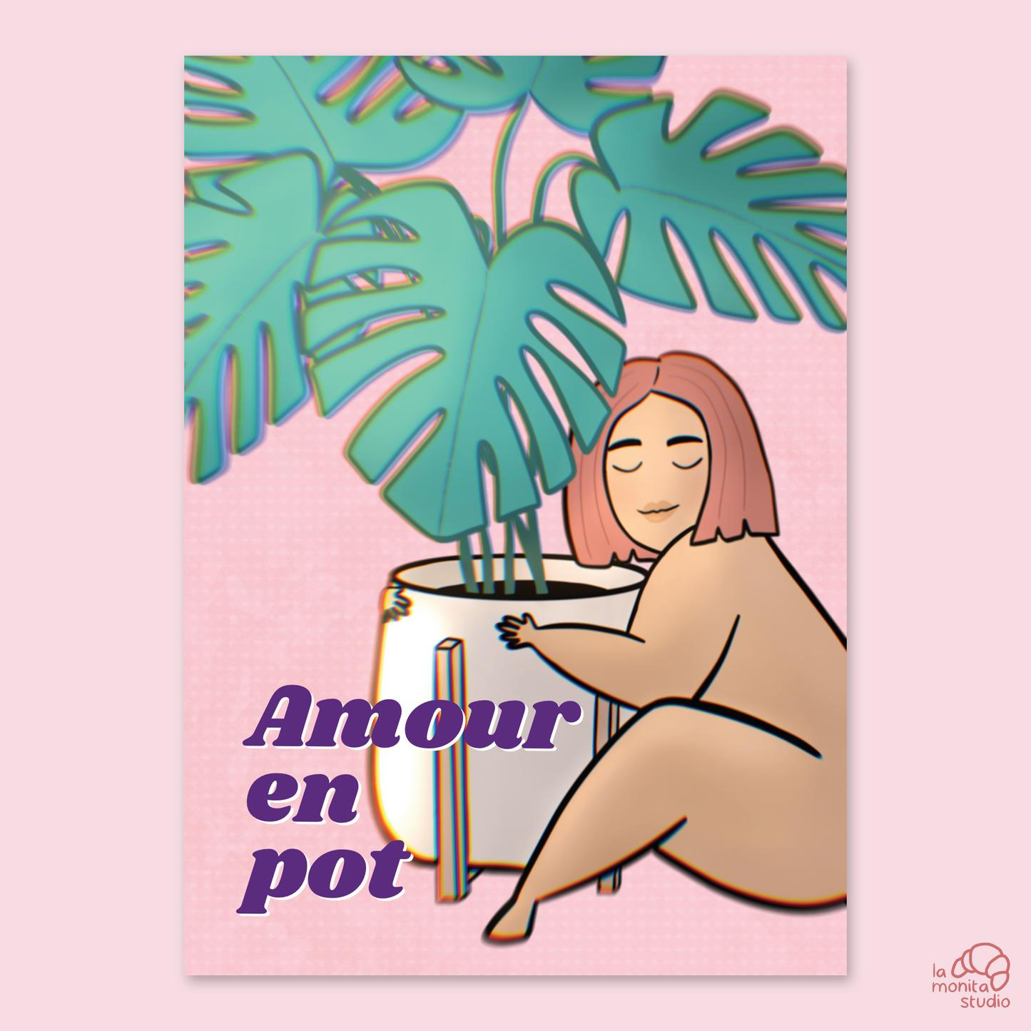 Carte "Amour en pot"