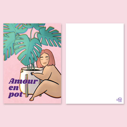 Carte "Amour en pot"