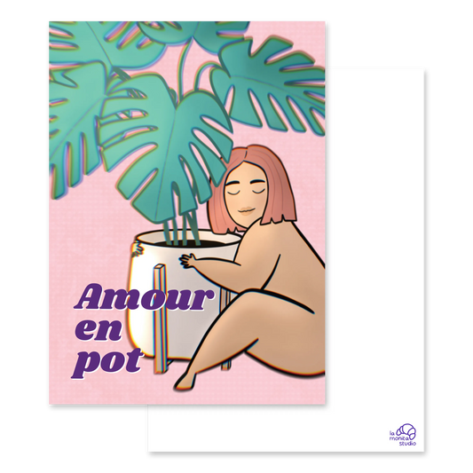 Carte "Amour en pot"