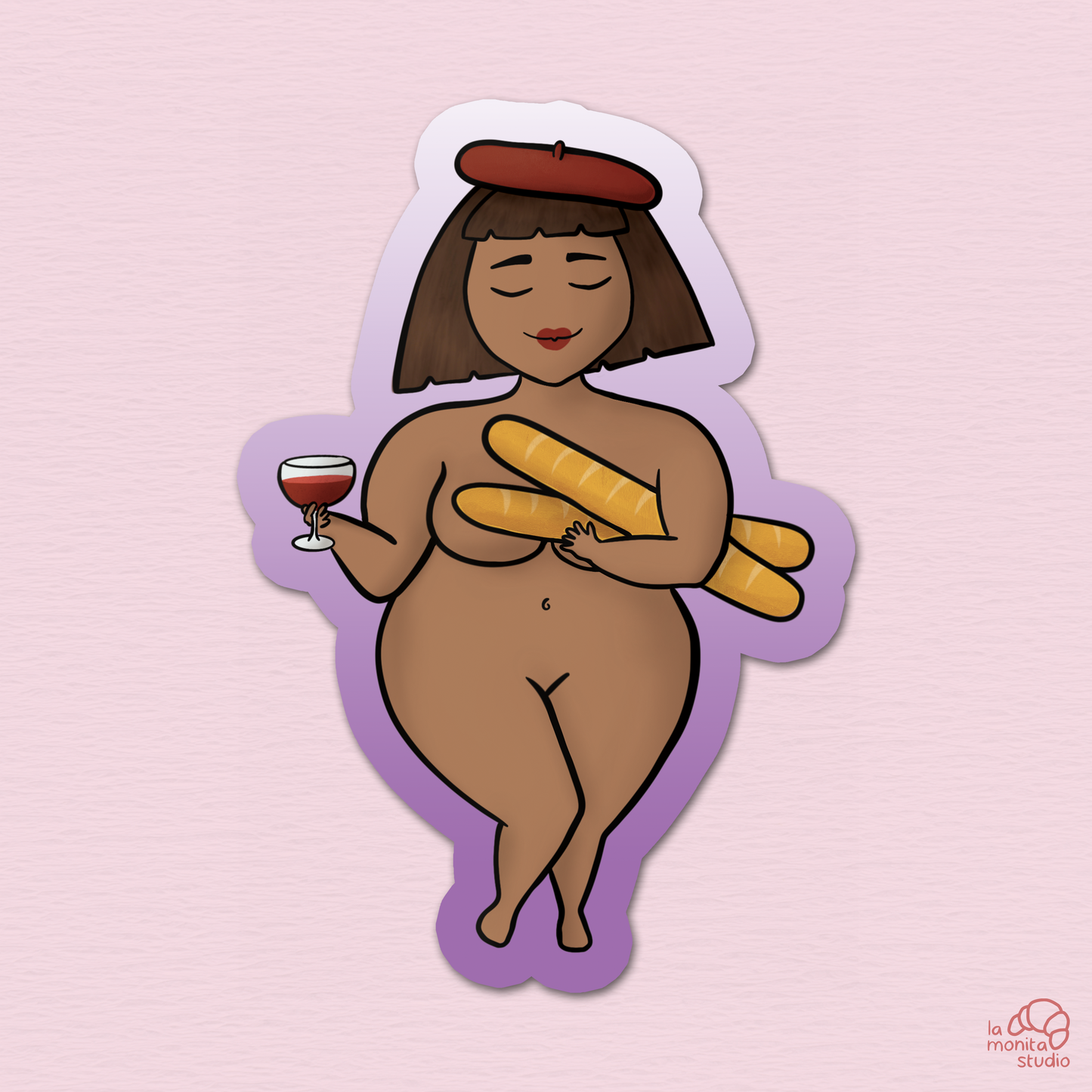 Autocollant n°6 - Clara et ses baguettes