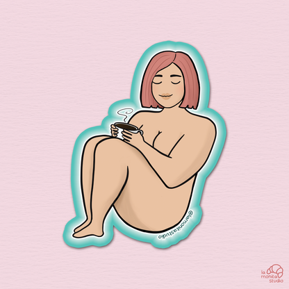 Autocollant n°7 - Lola et son café