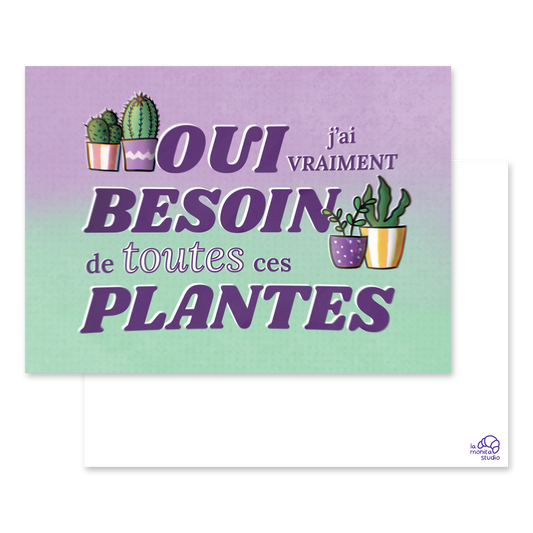 Carte "Besoin de toutes ces plantes"
