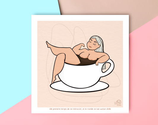 elle prend le temps de se retrouver, et le monde se tait autour d’elle