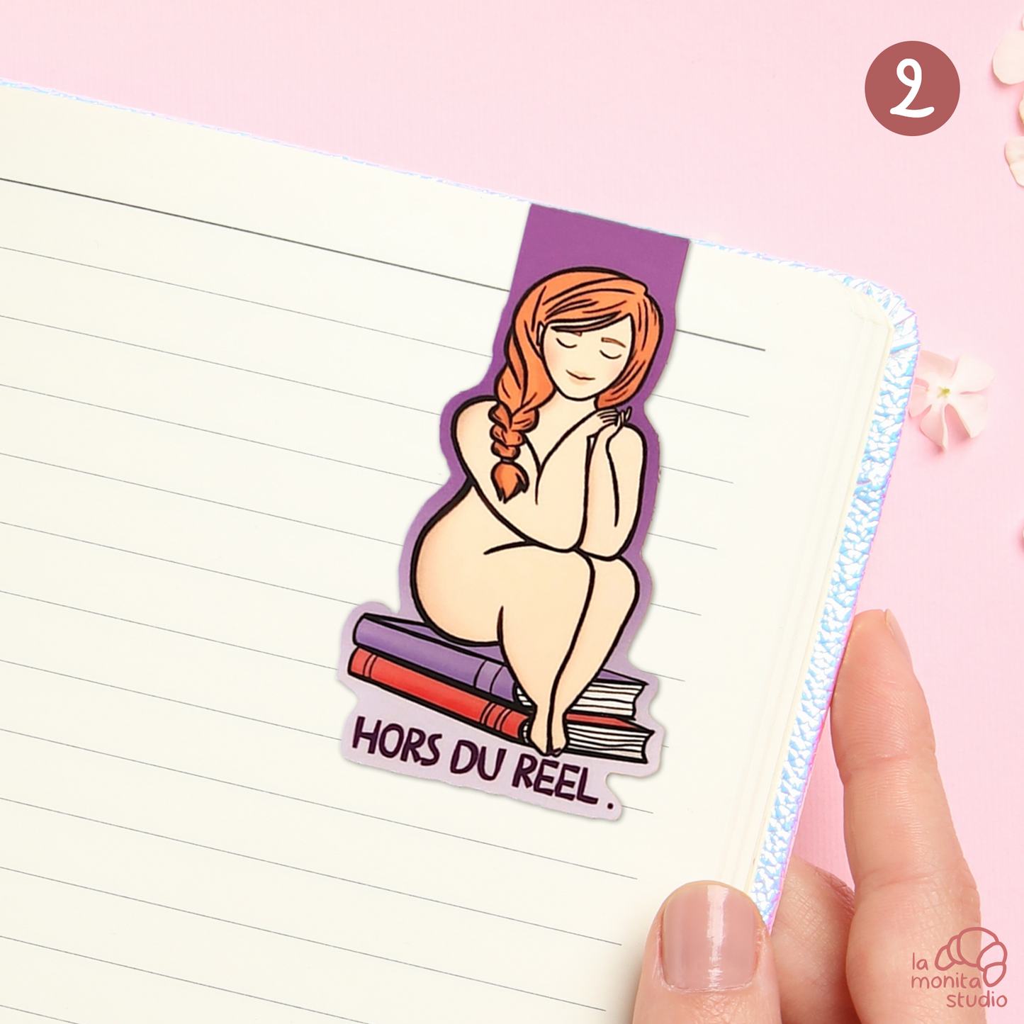 Lot de 3 marque‑pages magnétiques au choix