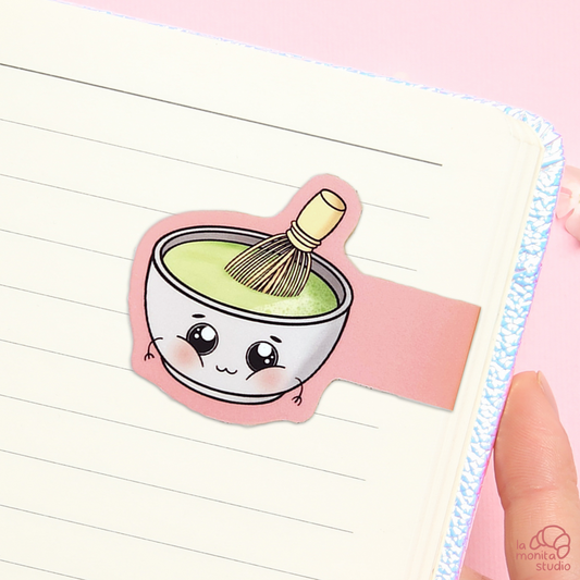 Marque-page magnétique n°1 - Bol de matcha