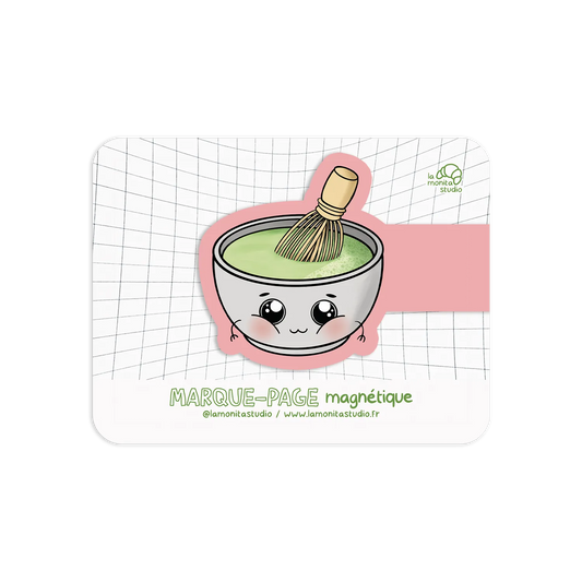 Marque-page magnétique Matcha (n°1)