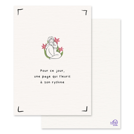 Carte "Une page qui fleurit"