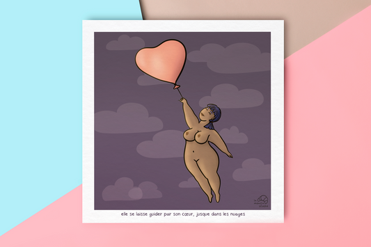 elle se laisse guider par son cœur, jusque dans les nuages
